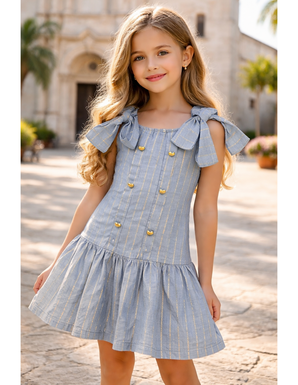 VESTIDO NIÑA DIVERCHIC RAYAS