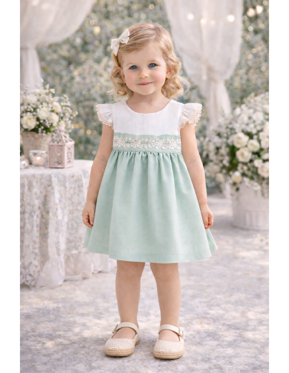VESTIDO VERDE AGUA