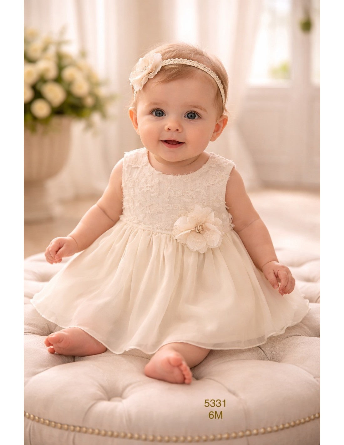 VESTIDO BLANCO BEBE